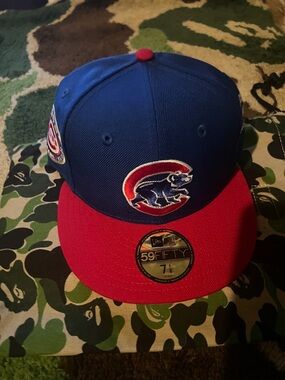 Jae Tips New Era Chicago Cubs Fitted Hat in Blue and Red
